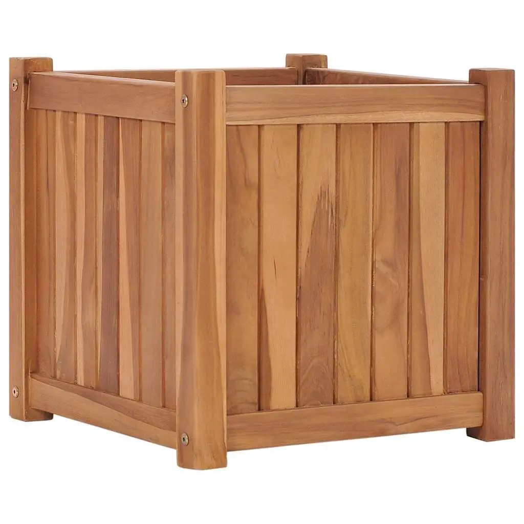 Raised Garden Bed Planter Teak Wood 40x40x40 cm