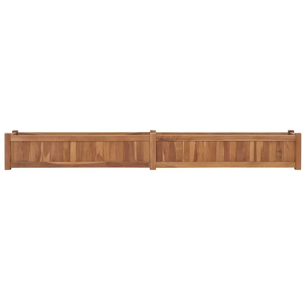 TeakWoodRaisedGardenBedPlanterOutdoor200x30x25cmBrown