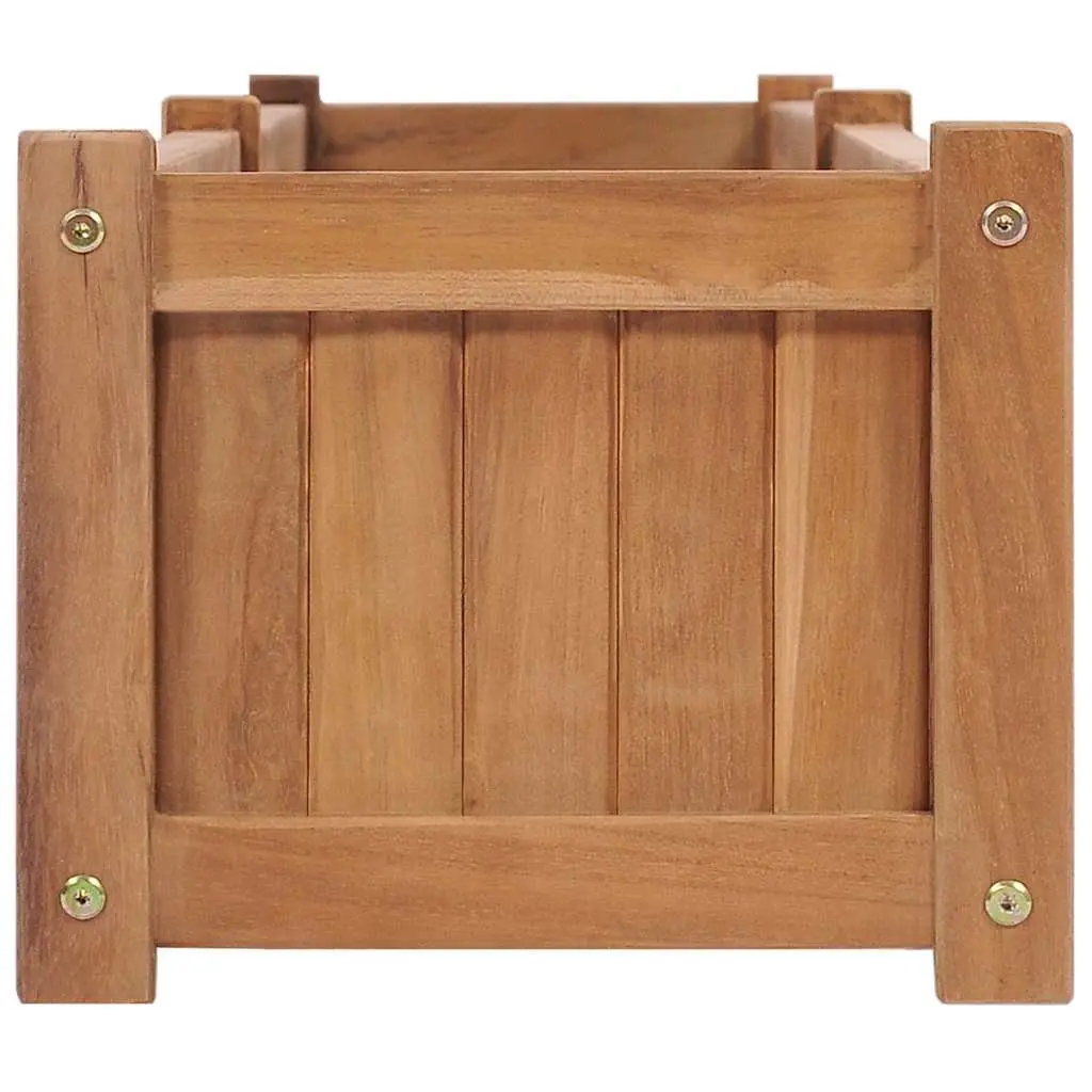 TeakWoodRaisedGardenBedPlanterOutdoor200x30x25cmBrown