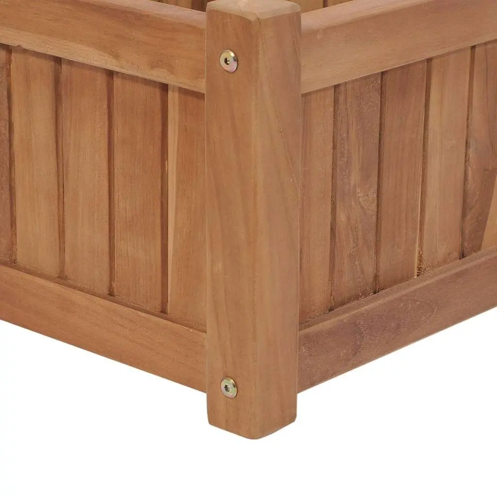 TeakWoodRaisedGardenBedPlanterOutdoor200x30x25cmBrown