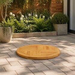 Your New Favorite 60cm Round Teak Wood Table Top