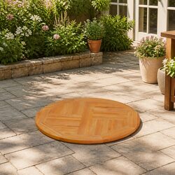Your New Favorite: 80cm Round Teak Wood Table Top