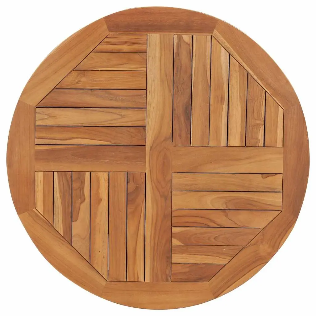 Solid Teak Wood Round Table Top 80cm Diameter