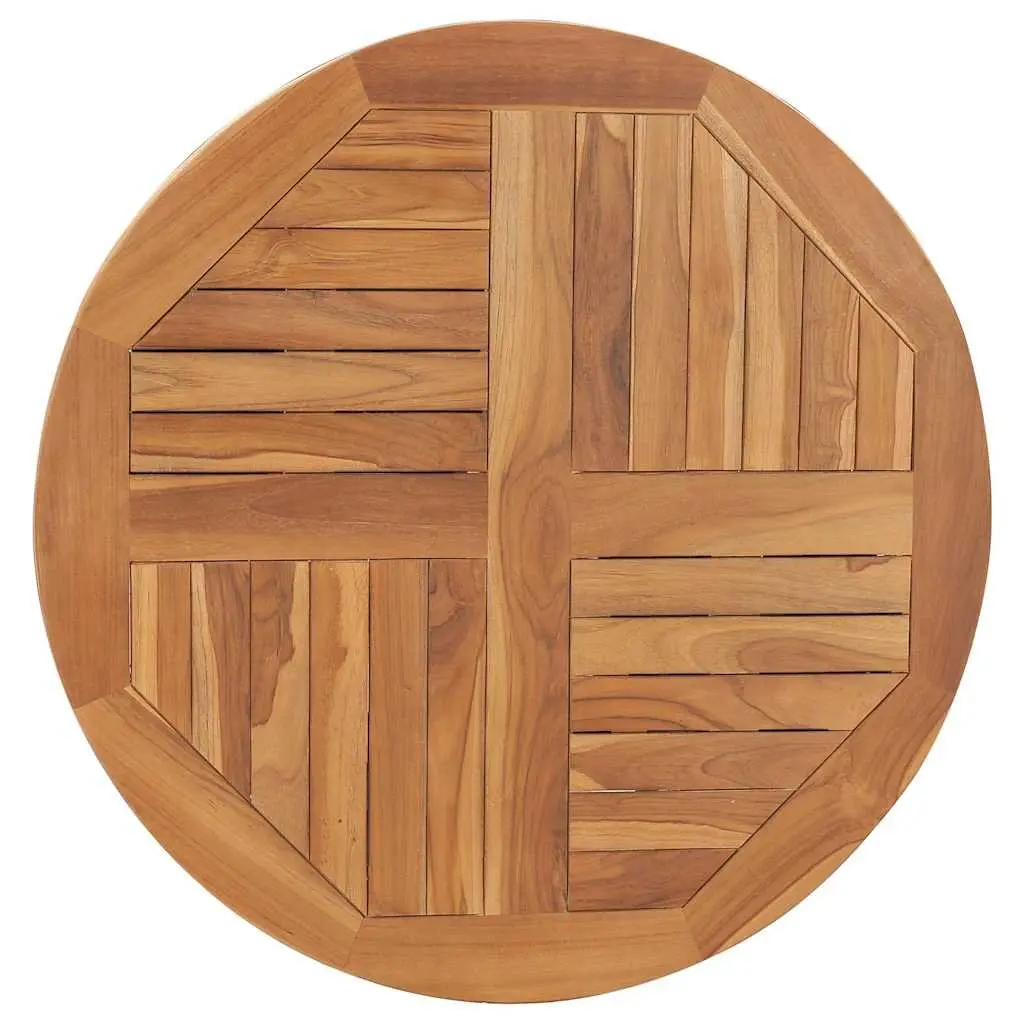 Solid Teak Wood Round Table Top 80cm Diameter