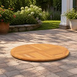 Add a 90cm Round Teak Table Top to Your Home