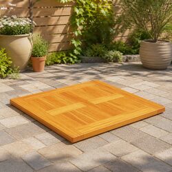 Your New Solid Teak Wood Table Top 70x70cm Awaits