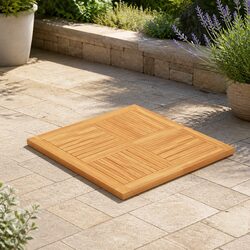 Discover Solid Teak Wood Square Table Top 80x80cm