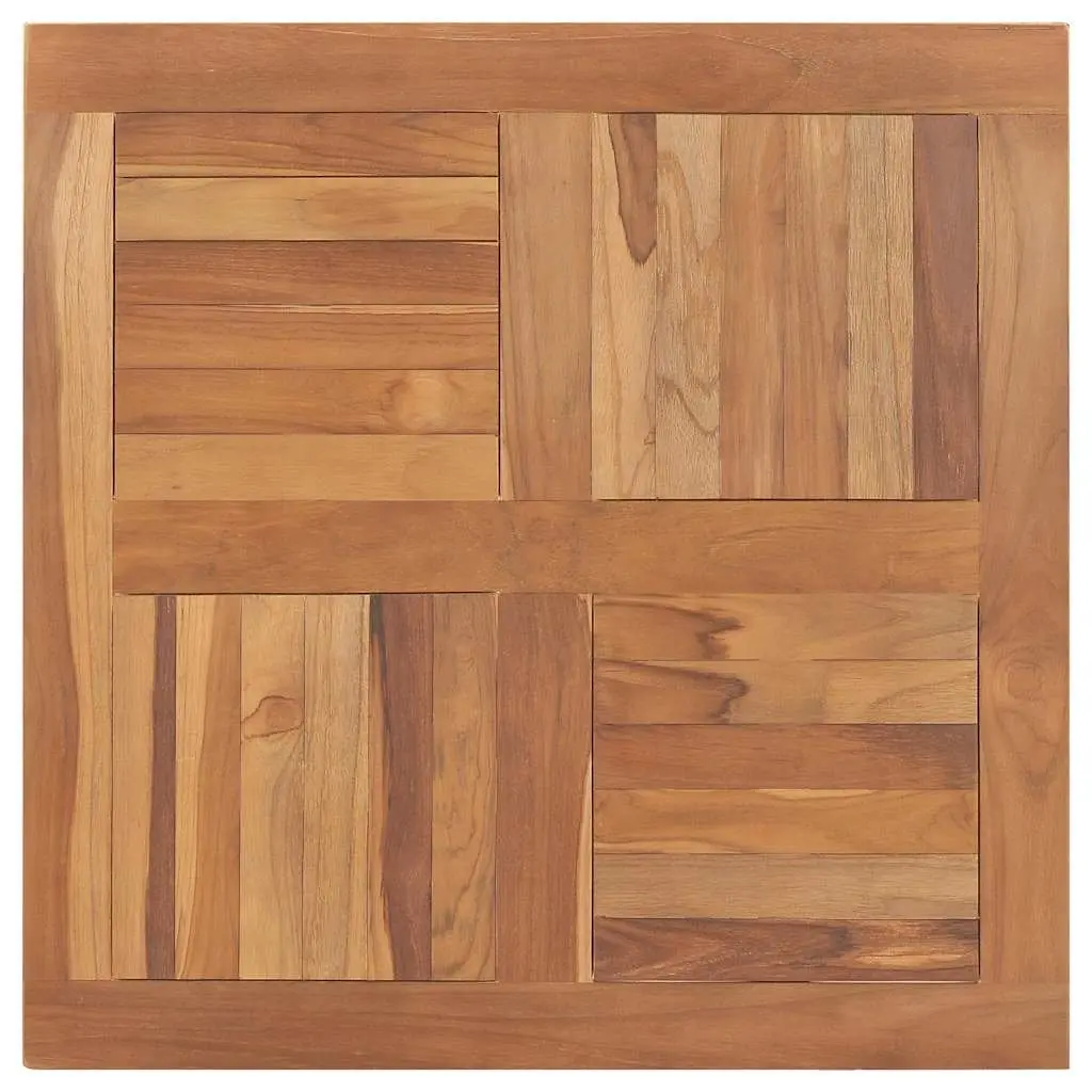 Solid Teak Wood Square Table Top Brown 80x80cm
