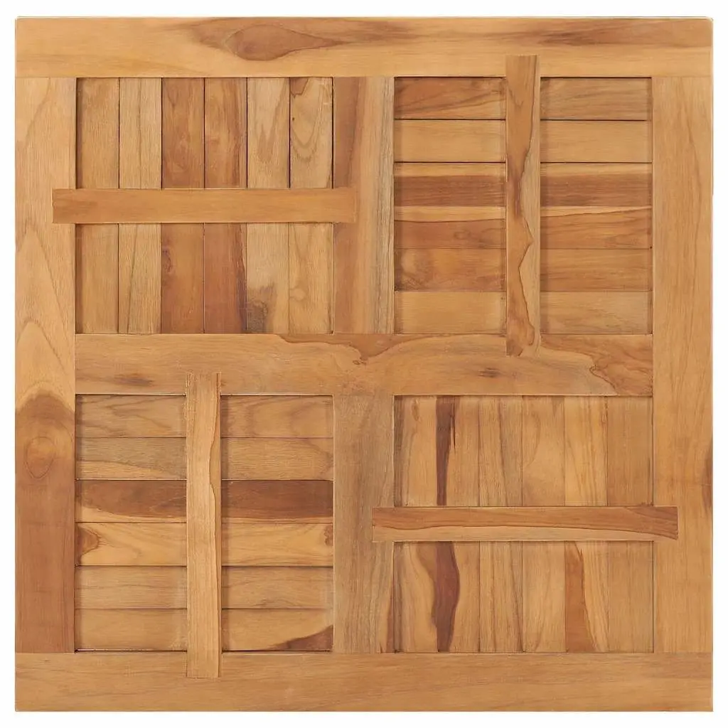 Solid Teak Wood Square Table Top Brown 80x80cm