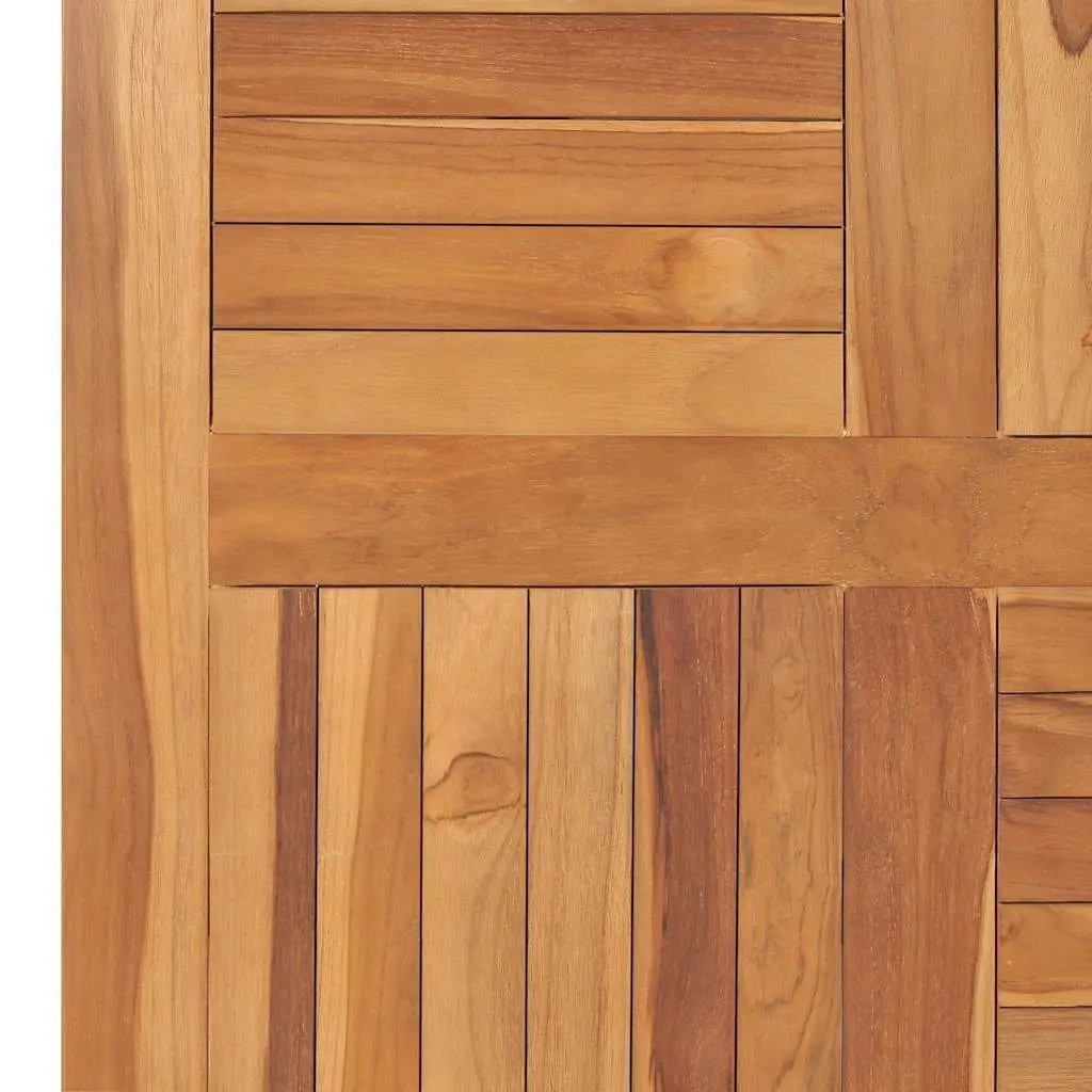 Solid Teak Wood Square Table Top Brown 80x80cm