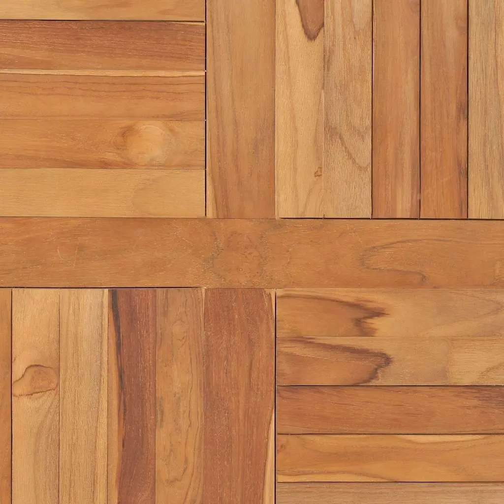 Solid Teak Wood Square Table Top Brown 80x80cm