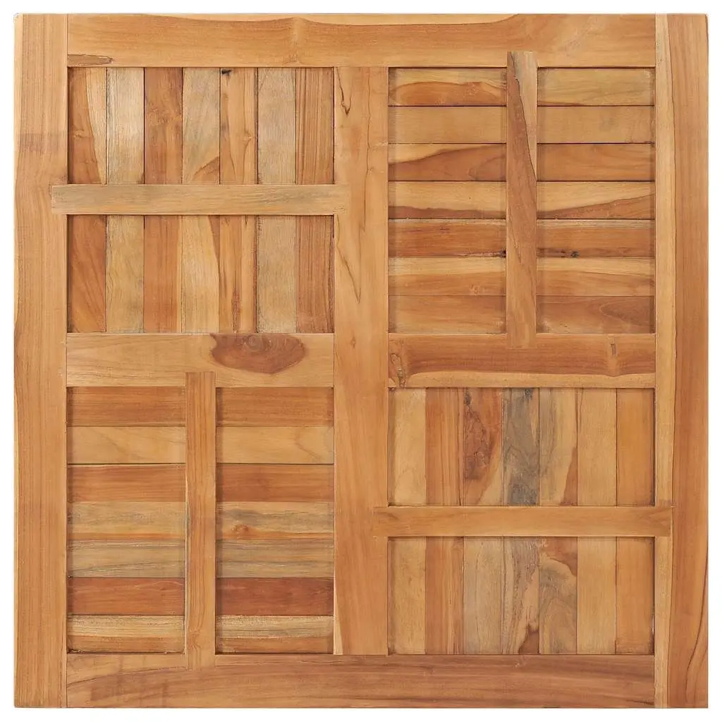 Solid Teak Wood Square Table Top 90x90cm Brown Dining Tabletop Replacement
