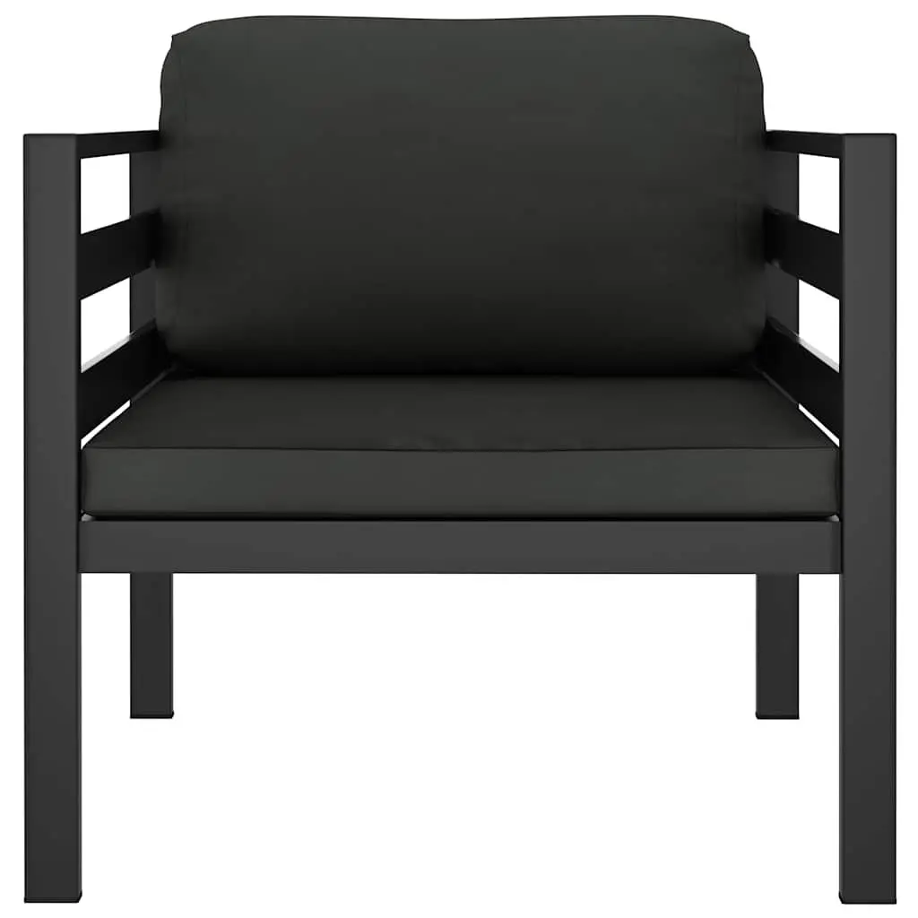 Single Sofa with Cushions Anthracite Outdoor Indoor Seating Modular Lounge