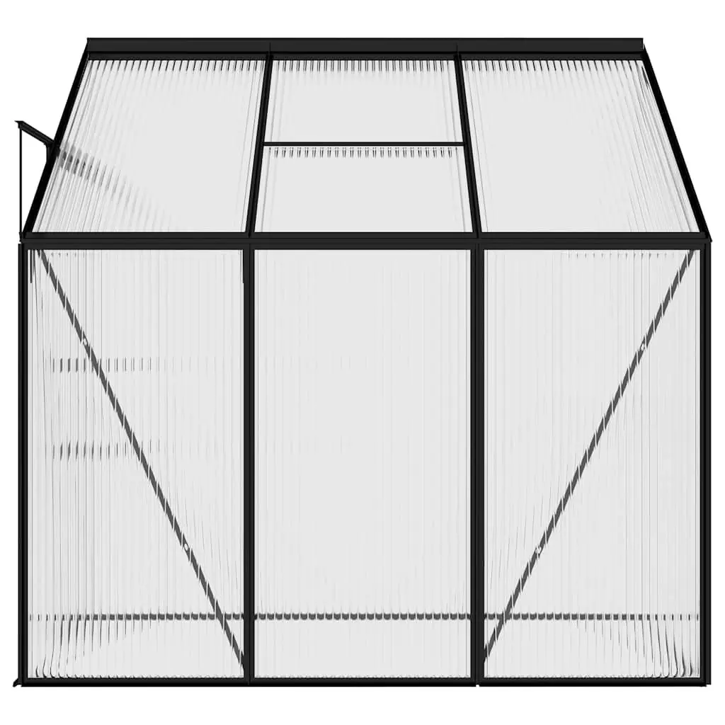Greenhouse Anthracite Aluminium Frame PC Board 2.41 m² Garden Plant Shelter Outdoor