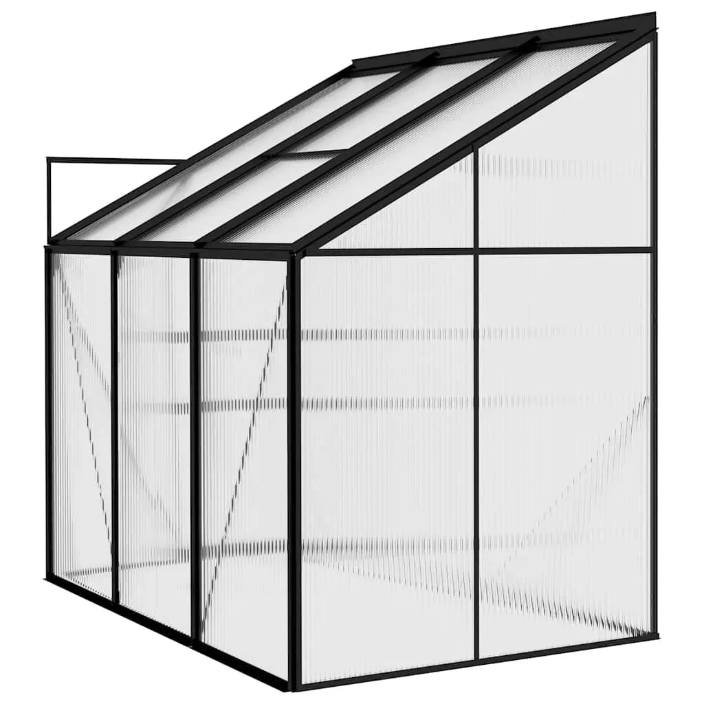 Greenhouse Anthracite Aluminium Frame PC Board 2.41 m² Garden Plant Shelter Outdoor