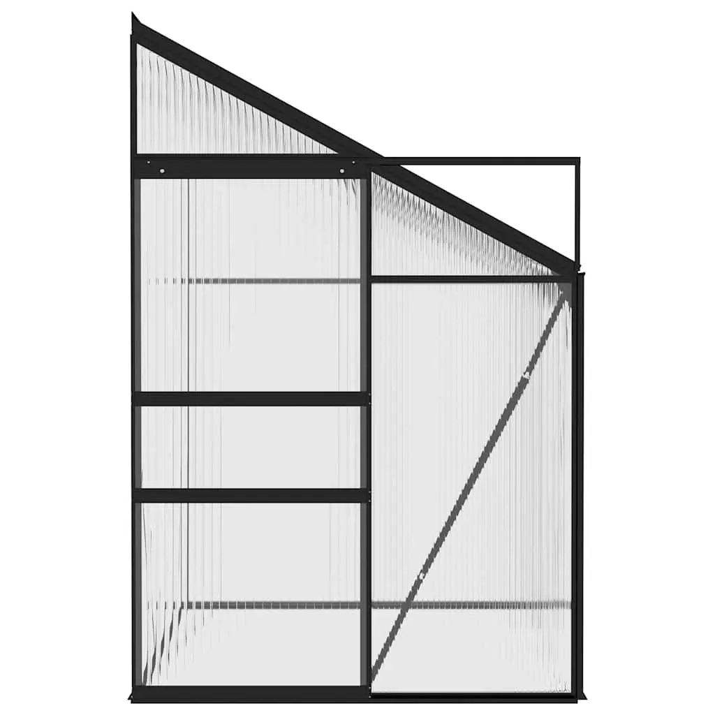 Greenhouse Anthracite Aluminium Frame PC Board 2.41 m² Garden Plant Shelter Outdoor