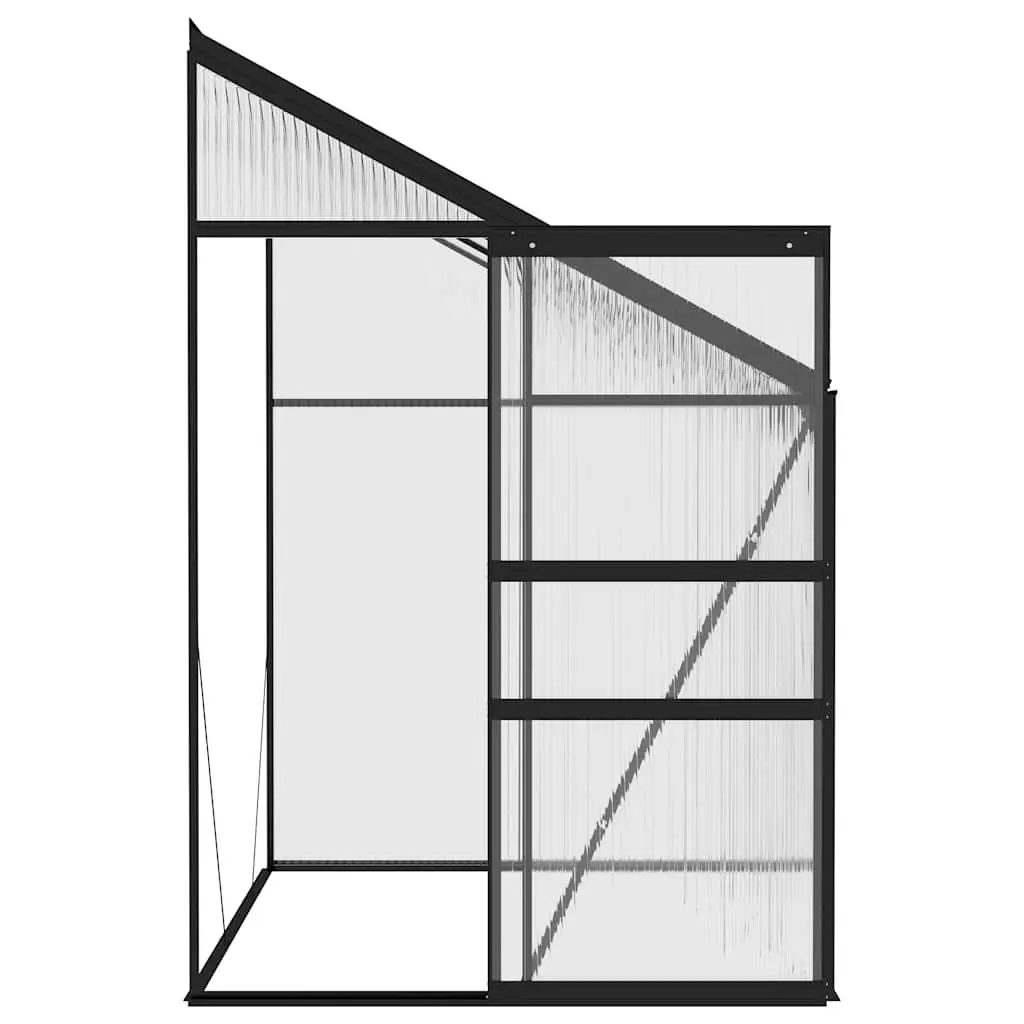 Greenhouse Anthracite Aluminium Frame PC Board 2.41 m² Garden Plant Shelter Outdoor