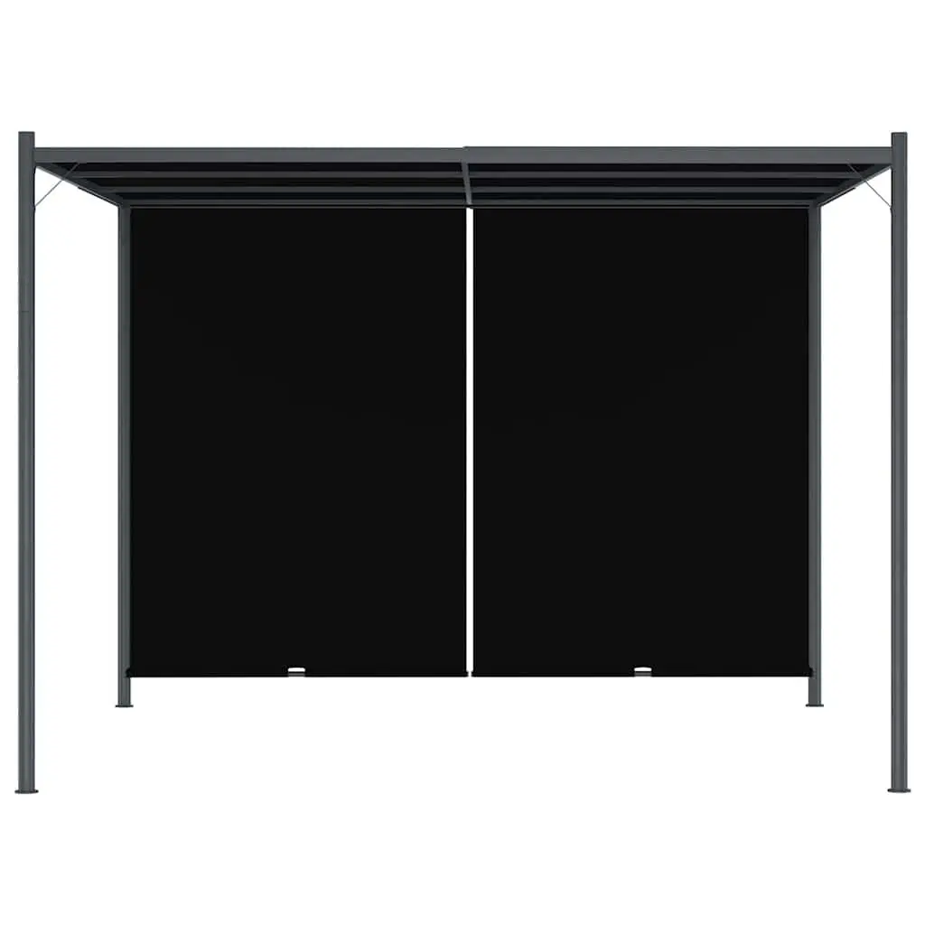 Retractable Sliding Roof Garden Pergola 3x3m Anthracite Structure for Outdoor Spaces