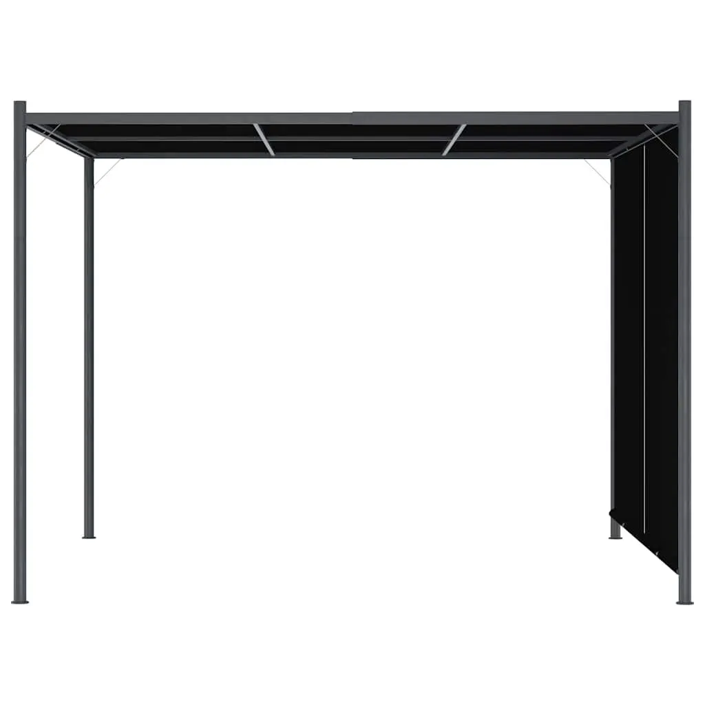 Retractable Sliding Roof Garden Pergola 3x3m Anthracite Structure for Outdoor Spaces