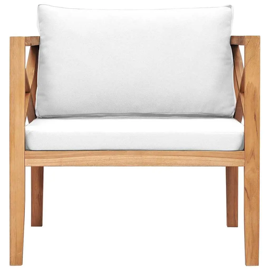 Outdoor Garden Chair with Cream Cushions