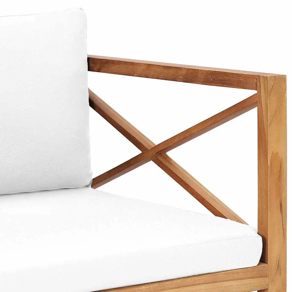 Outdoor Garden Chair with Cream Cushions
