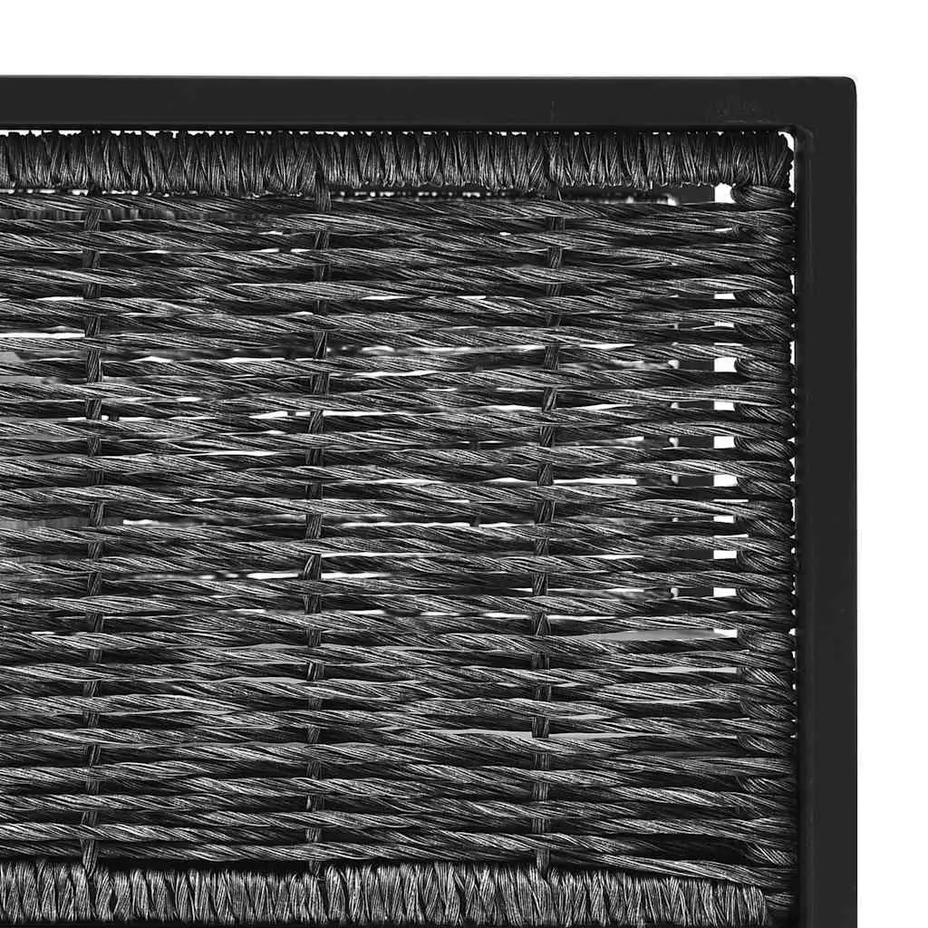 Outdoor Sectional Middle Sofa Hand-Woven Poly Rattan Anthracite