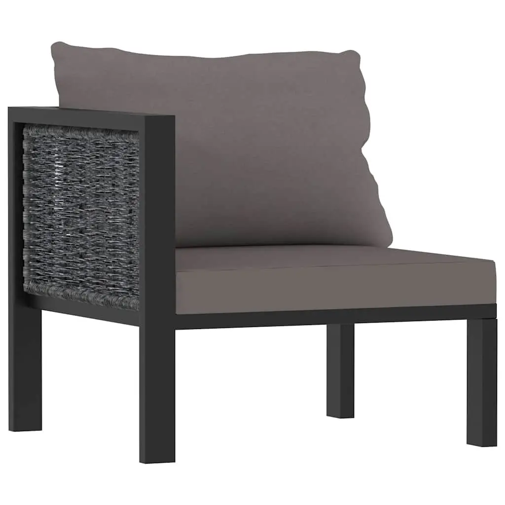 2-Seater Outdoor Sofa Poly Rattan Garden Lounge Patio Furniture Anthracite with