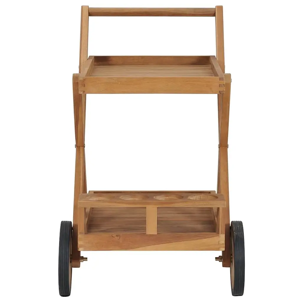 Tea Trolley Kitchen Dining Serving Cart Storage Trolley with Wine Glass Holder