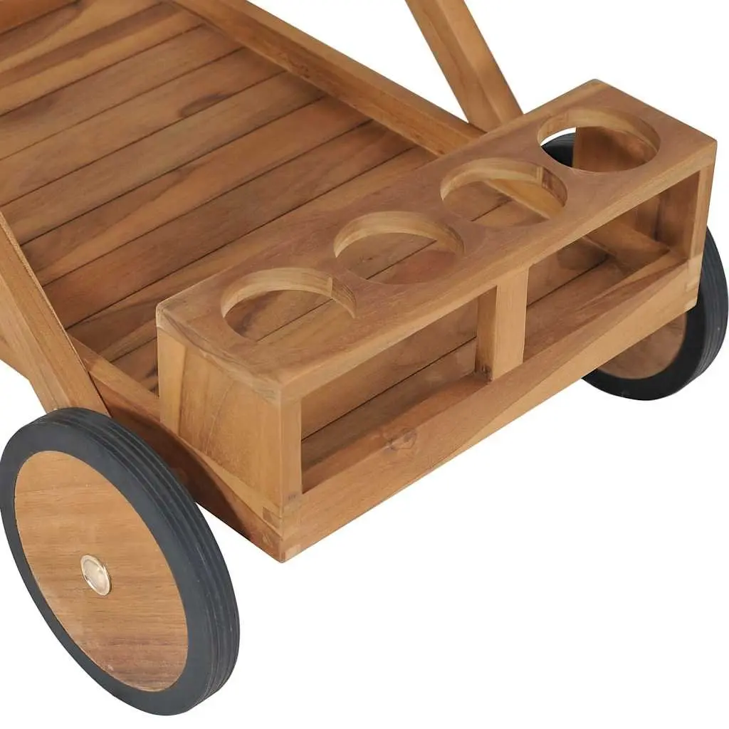 Tea Trolley Kitchen Dining Serving Cart Storage Trolley with Wine Glass Holder