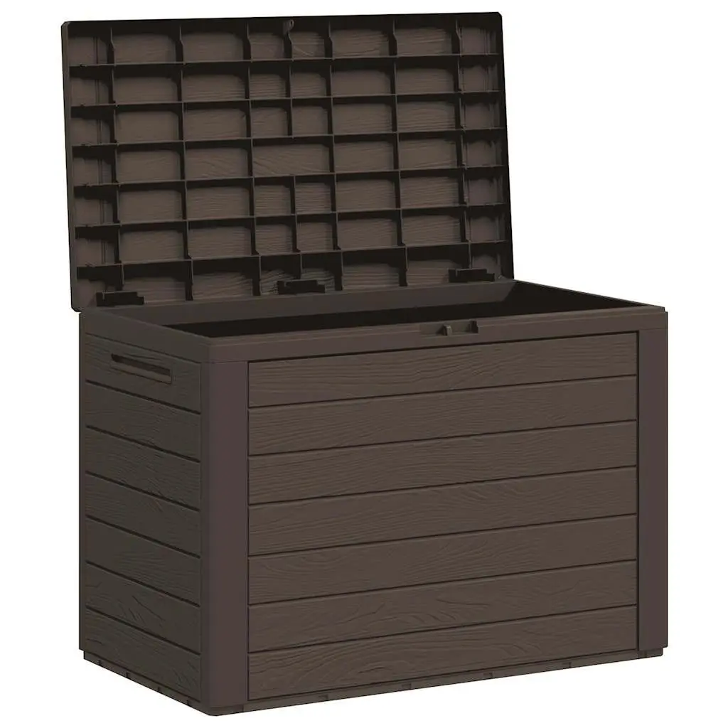 Garden Storage Box Brown Outdoor Patio Furniture 78x44x55cm