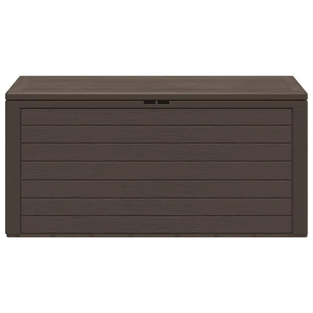 Garden Storage Box Brown Outdoor Patio 116 x 44 x 55 cm