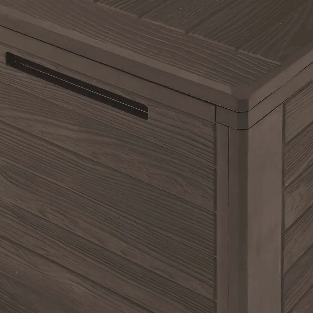 Garden Storage Box Brown Outdoor Patio 116 x 44 x 55 cm