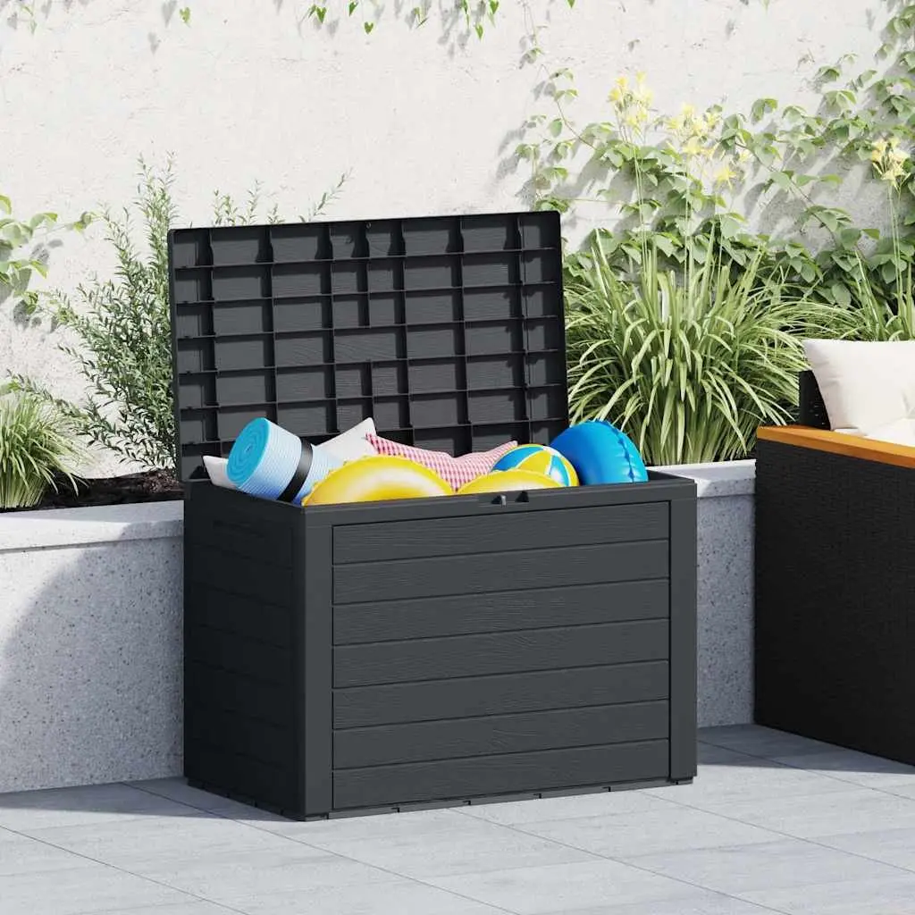 Garden Storage Box Anthracite 78x44x55cm Outdoor Patio Chest Container Organiser