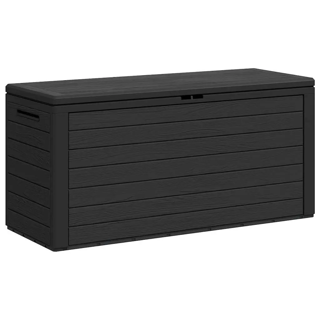 Garden Storage Box Anthracite Durable Polypropylene 116 x 44 x 55 cm Outdoor Patio Deck Furniture Cushion Chest