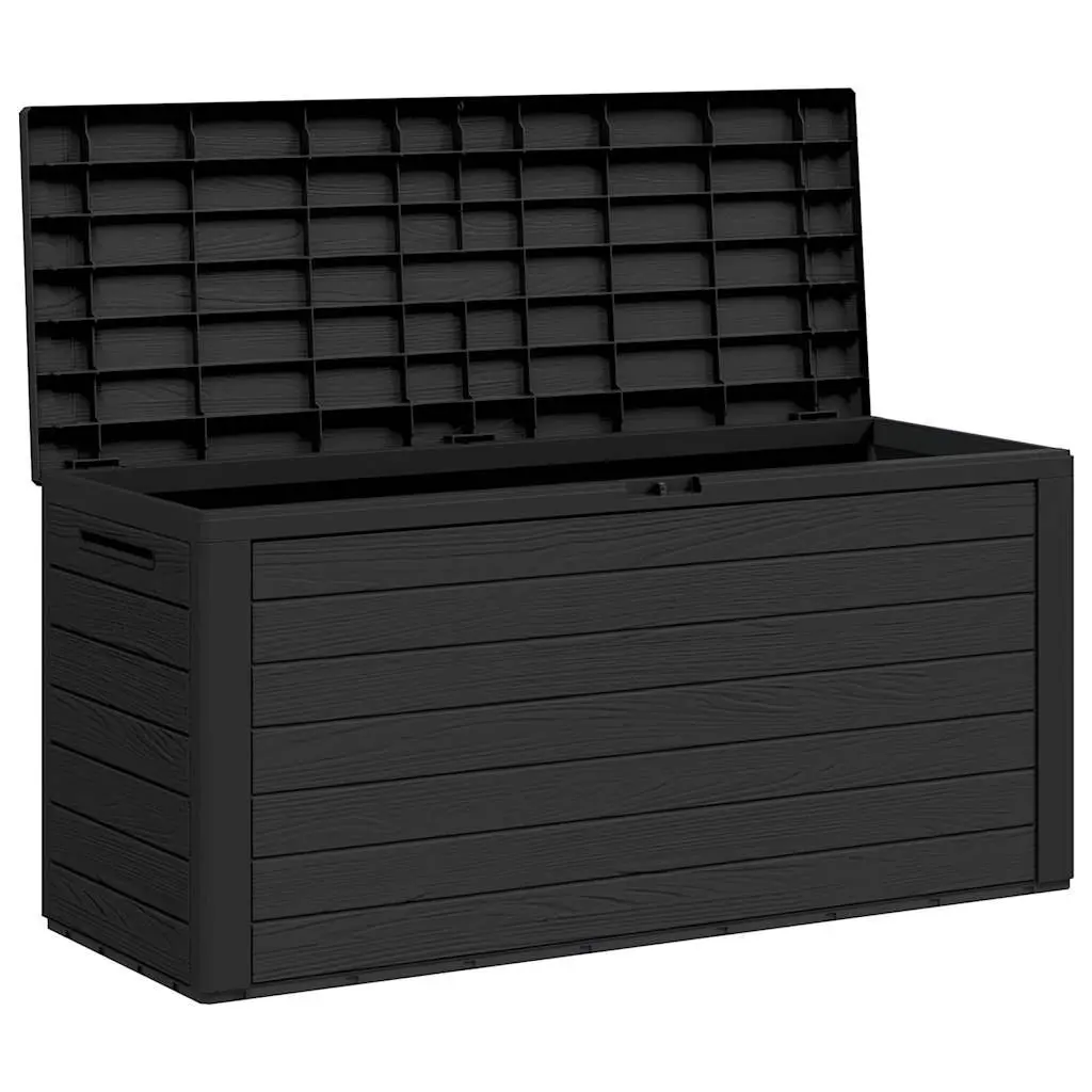 Garden Storage Box Anthracite Durable Polypropylene 116 x 44 x 55 cm Outdoor Patio Deck Furniture Cushion Chest