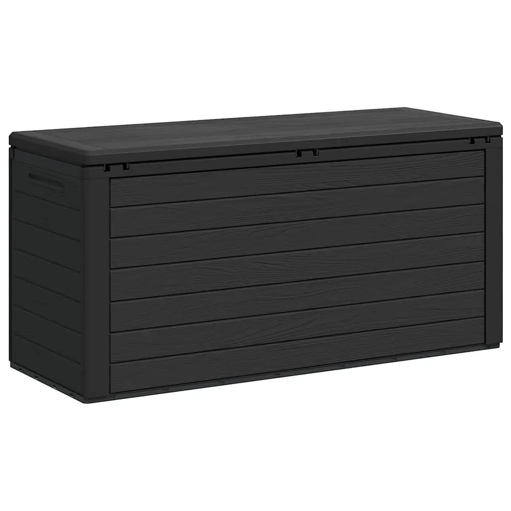 Garden Storage Box Anthracite Durable Polypropylene 116 x 44 x 55 cm Outdoor Patio Deck Furniture Cushion Chest