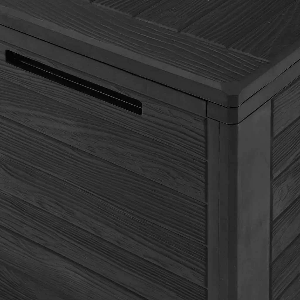 Garden Storage Box Anthracite Durable Polypropylene 116 x 44 x 55 cm Outdoor Patio Deck Furniture Cushion Chest