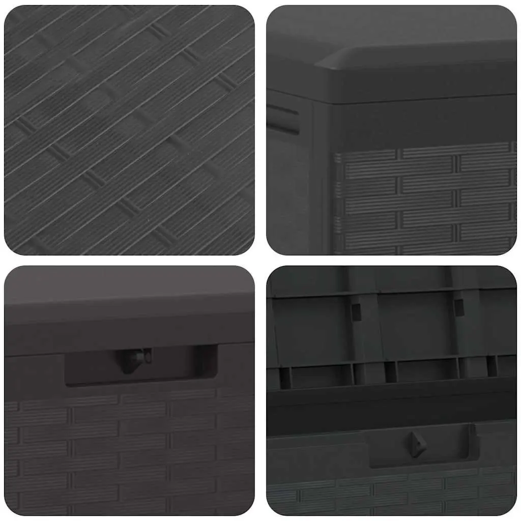Garden Storage Box Anthracite Outdoor Patio Deck Cushion Toy Organiser Chest