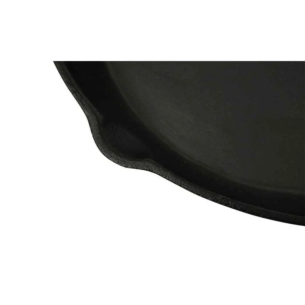 Cast Iron Grill Pan 30cm Round Flat Bottom BBQ Skillet Cooking Griddle Non-Stick