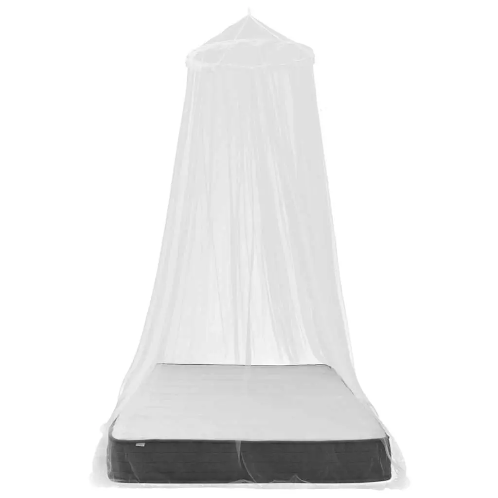 Round Mosquito Net Canopy Bed White 2 Piece Fine Mesh Insect Screen Set