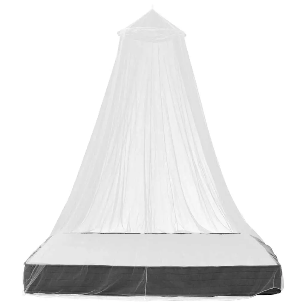 Round Mosquito Net Canopy Bed White 2 Piece Fine Mesh Insect Screen Set