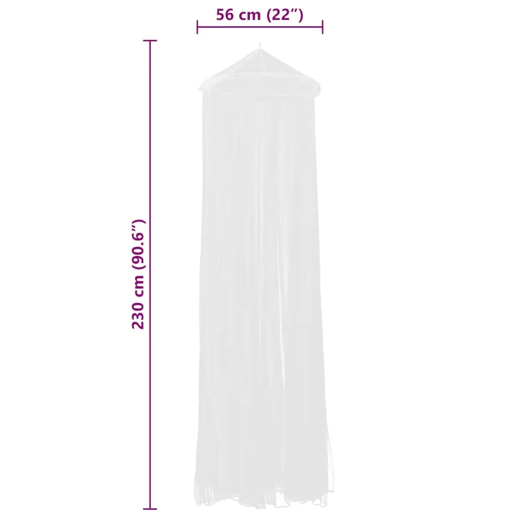 Round Mosquito Net Canopy Bed White 2 Piece Fine Mesh Insect Screen Set