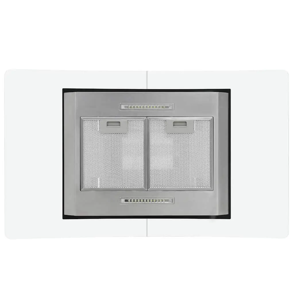 Island Range Hood LCD Touch Sensor 90cm Silver Stainless Steel 756m³/h
