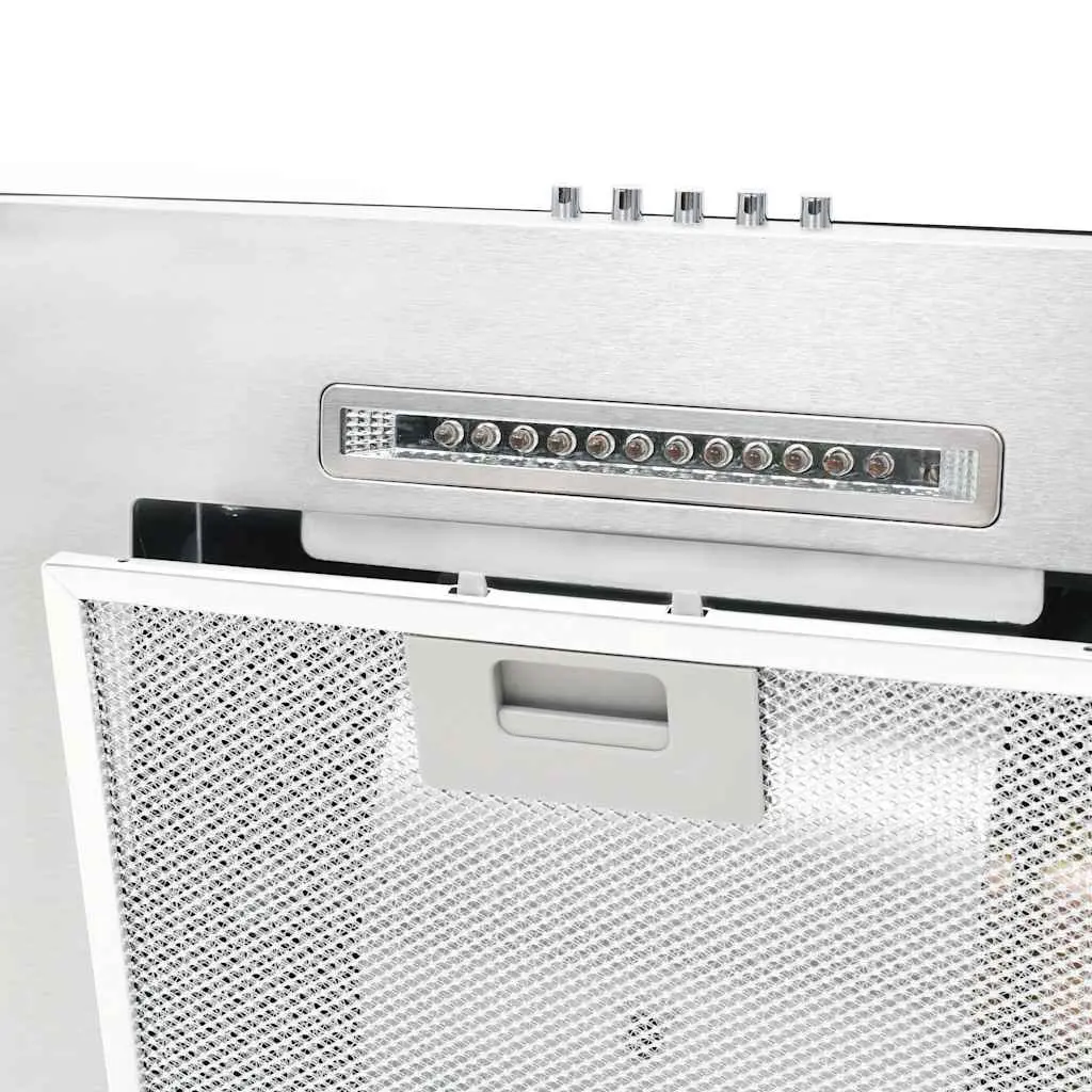 Wall Mount Range Hood 60cm Stainless Steel Curved Glass with LED Lights