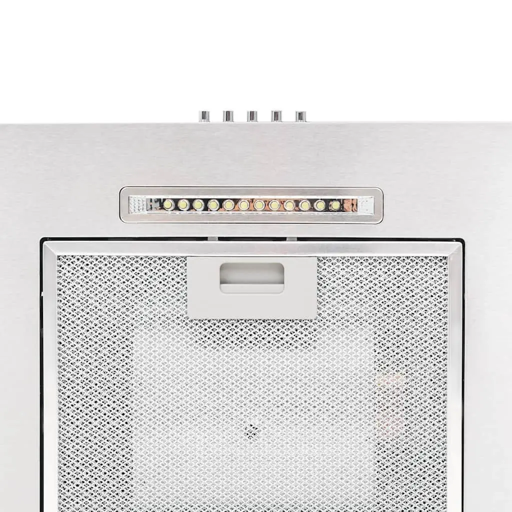 Wall Mount Range Hood 60cm Stainless Steel Curved Glass with LED Lights