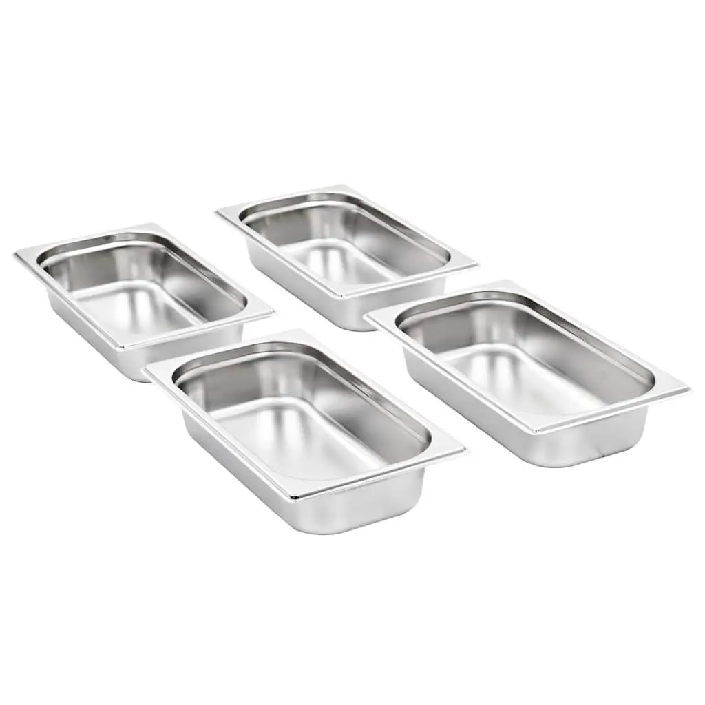 Gastronorm Containers Stackable GN 1/3 65 mm 8 Piece Steam Table Pans