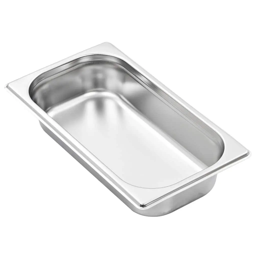 Gastronorm Containers Stackable GN 1/3 65 mm 8 Piece Steam Table Pans