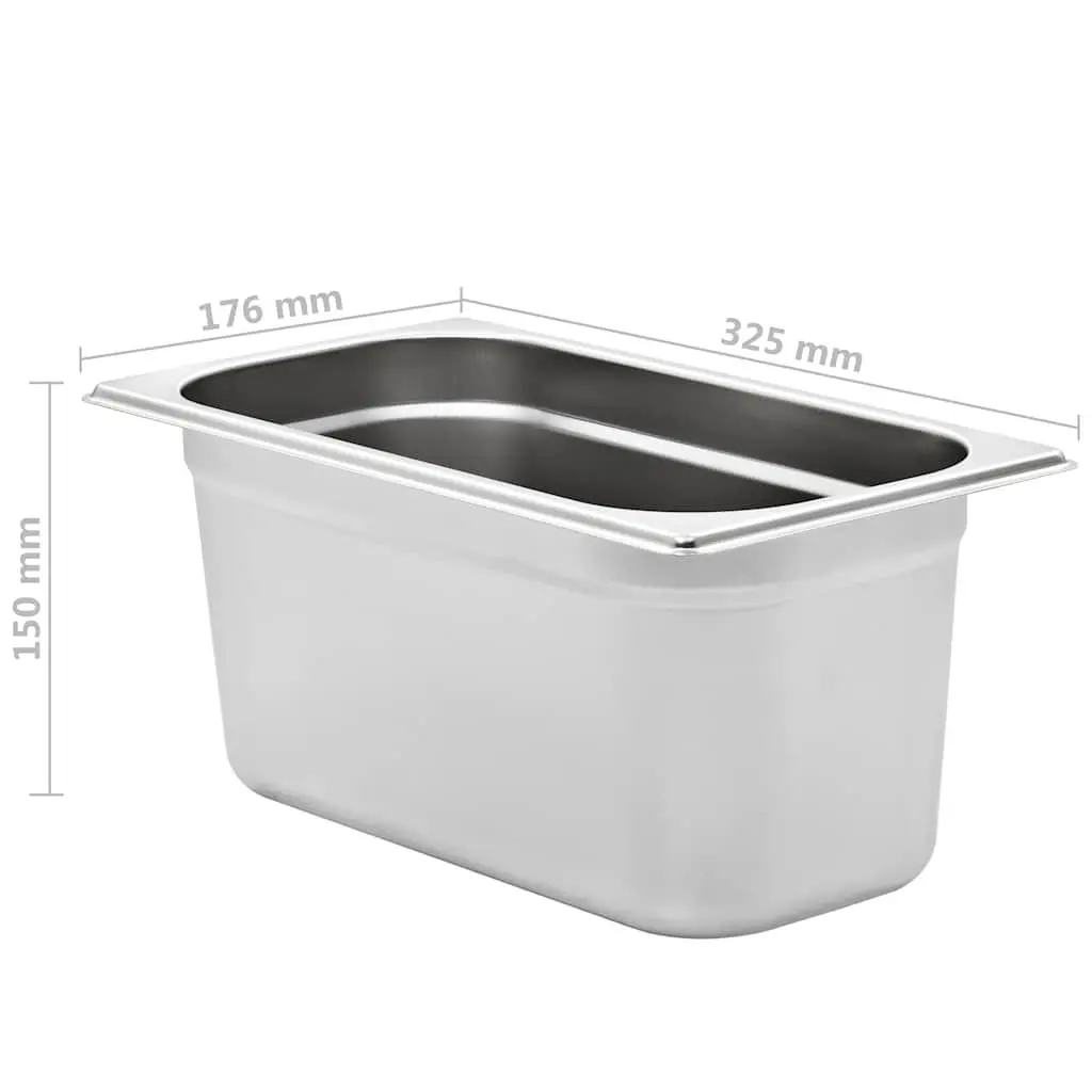 Gastronorm Containers Stackable GN 1/3 150 mm Steam Table Pans