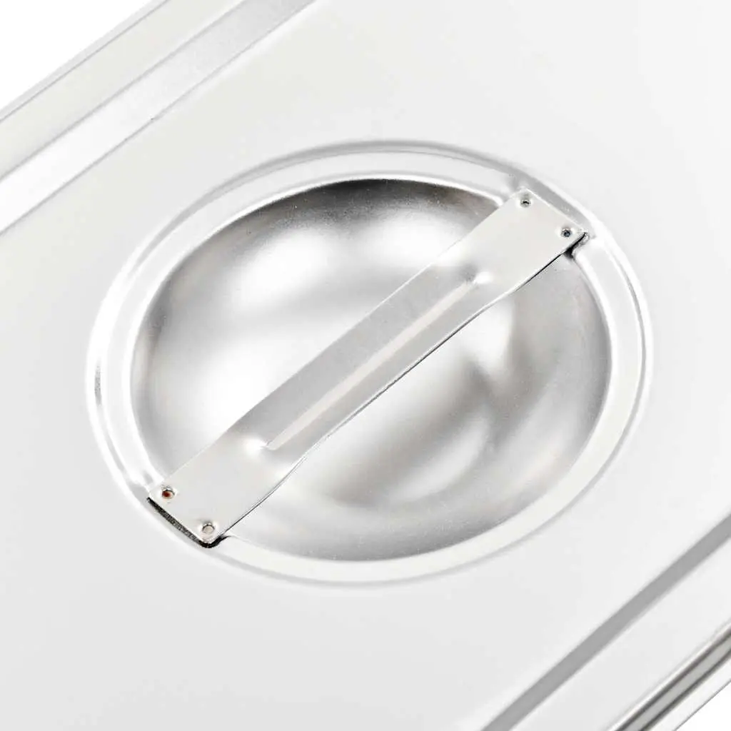 GN 1/3 Stainless Steel Pan Lids Durable Scratch-Resistant Cover 4 Pack