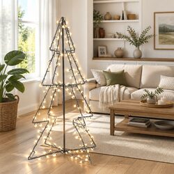Charming Christmas Cone Tree with LED Lights